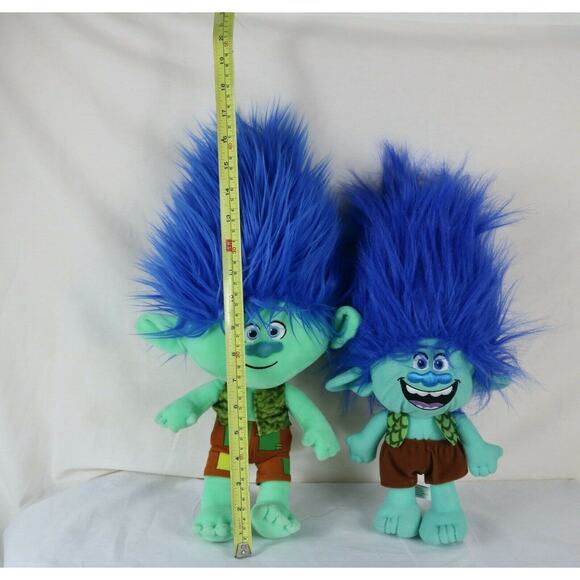 Lot of 3 Dreamworks 16” Trolls Large Happy Branch & Tiny Diamond Plush Doll - Picture 2 of 5